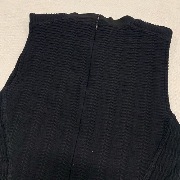 Rag & Bone Sz XS Textured Crew Neck Zip Back Sleeveless Shift Bodycon Mini Dress - Picture 7 of 7